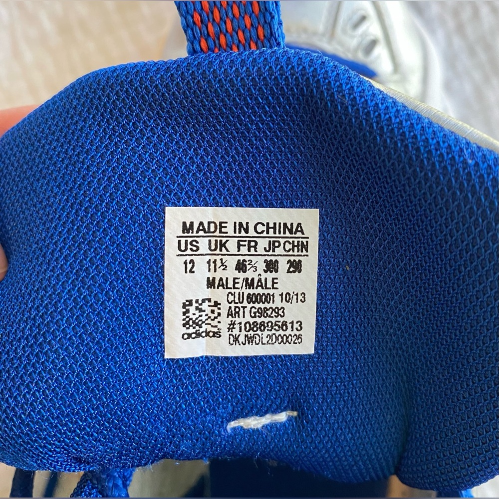 EUC Adidas Crazy 8 KB8 ‘John Wall' Sneakers (G98293) Silver/Blue Size 12 - Picture 3 of 15